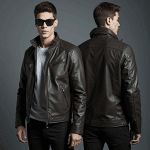 men's slim fit leather jacket