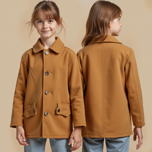 children's camel coat for girls - Structured Coat 1 children's camel coat for girls