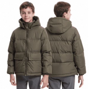 children's olive green padded winter jacket