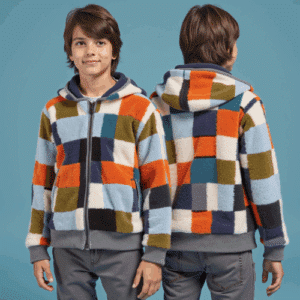 children's patchwork fleece jacket