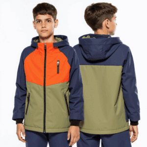 boys color-block outdoor jacket with hood