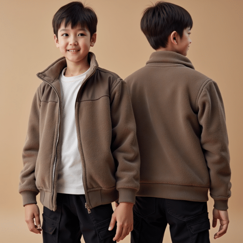 brown fleece jacket for boys