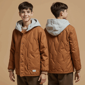 quilted jacket with patch pockets