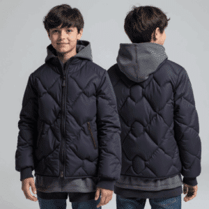 boys navy quilted winter jacket