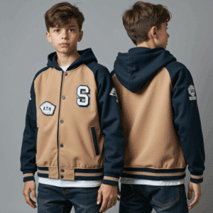 youth varsity hooded jacket