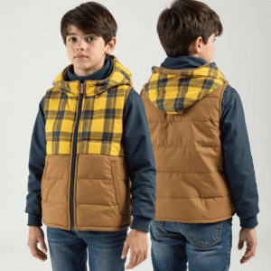 children's sleeveless hooded jacket