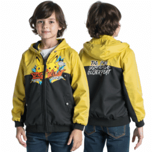 graphic print kids hooded jacket