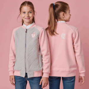 children's two-tone quilted fleece jacket