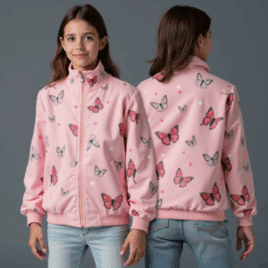 pastel pink butterfly jacket for kids