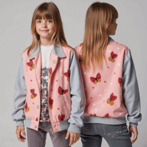 light pink butterfly jacket for kids