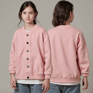 Kids pink button-up jacket