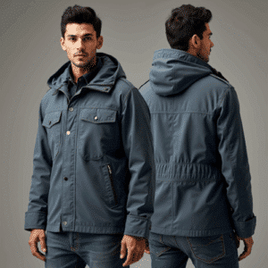 men's water-resistant hooded jacket