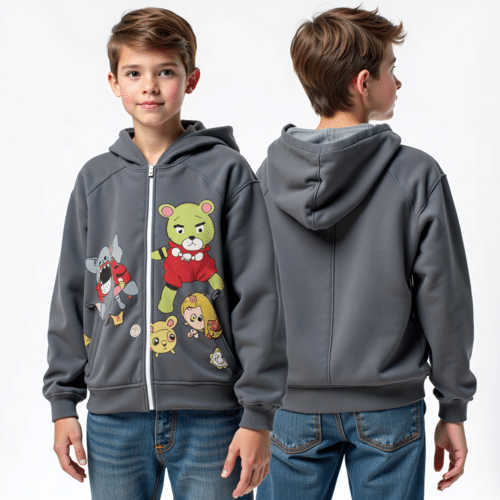 Kids Graphic Zip Hoodie 1 kids graphic zip hoodie