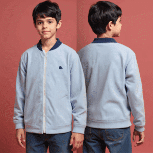 boys light blue zip-up jacket