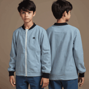 striped zip-up jacket for kids