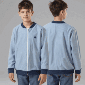 striped zip-up jacket for boys
