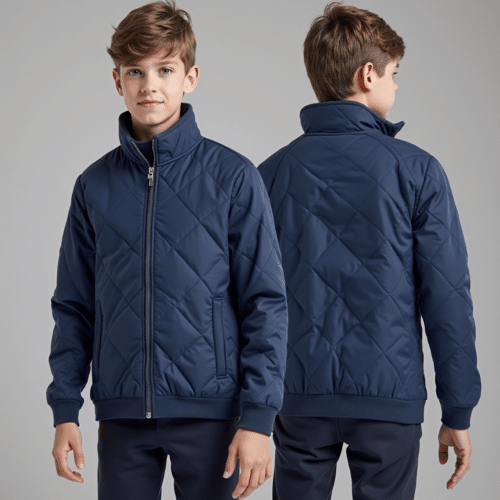 Quilted Navy Youth Jacket 1 quilted navy youth jacket