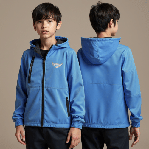 Boys sky blue softshell jacket 1 boys sky blue softshell jacket