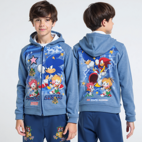 Sonic themed kids hoodie and pants 1 Sonic themed kids hoodie and pants