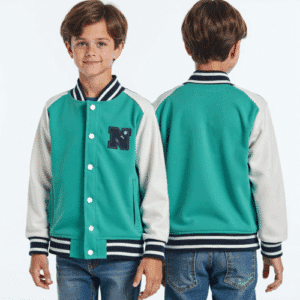 teal varsity jacket for kids